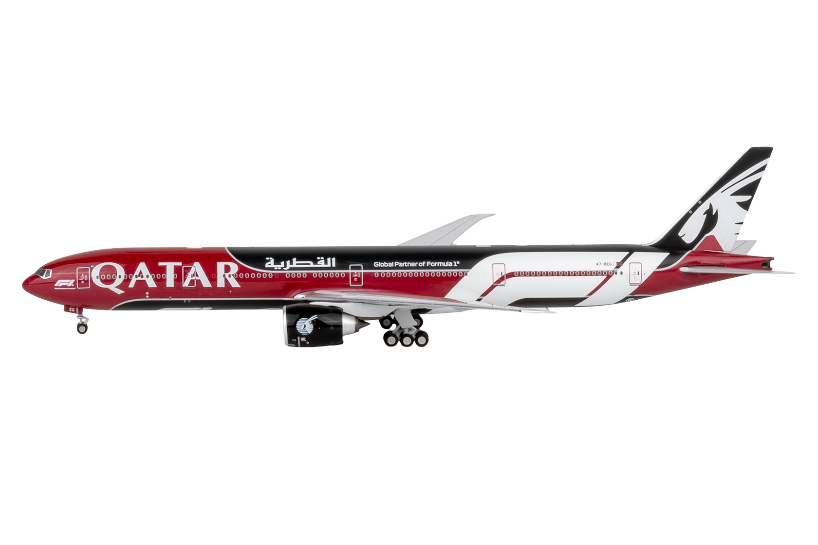 Qatar Airways 777-300ER A7-BEG (New Formula 1 livery – Nimbus