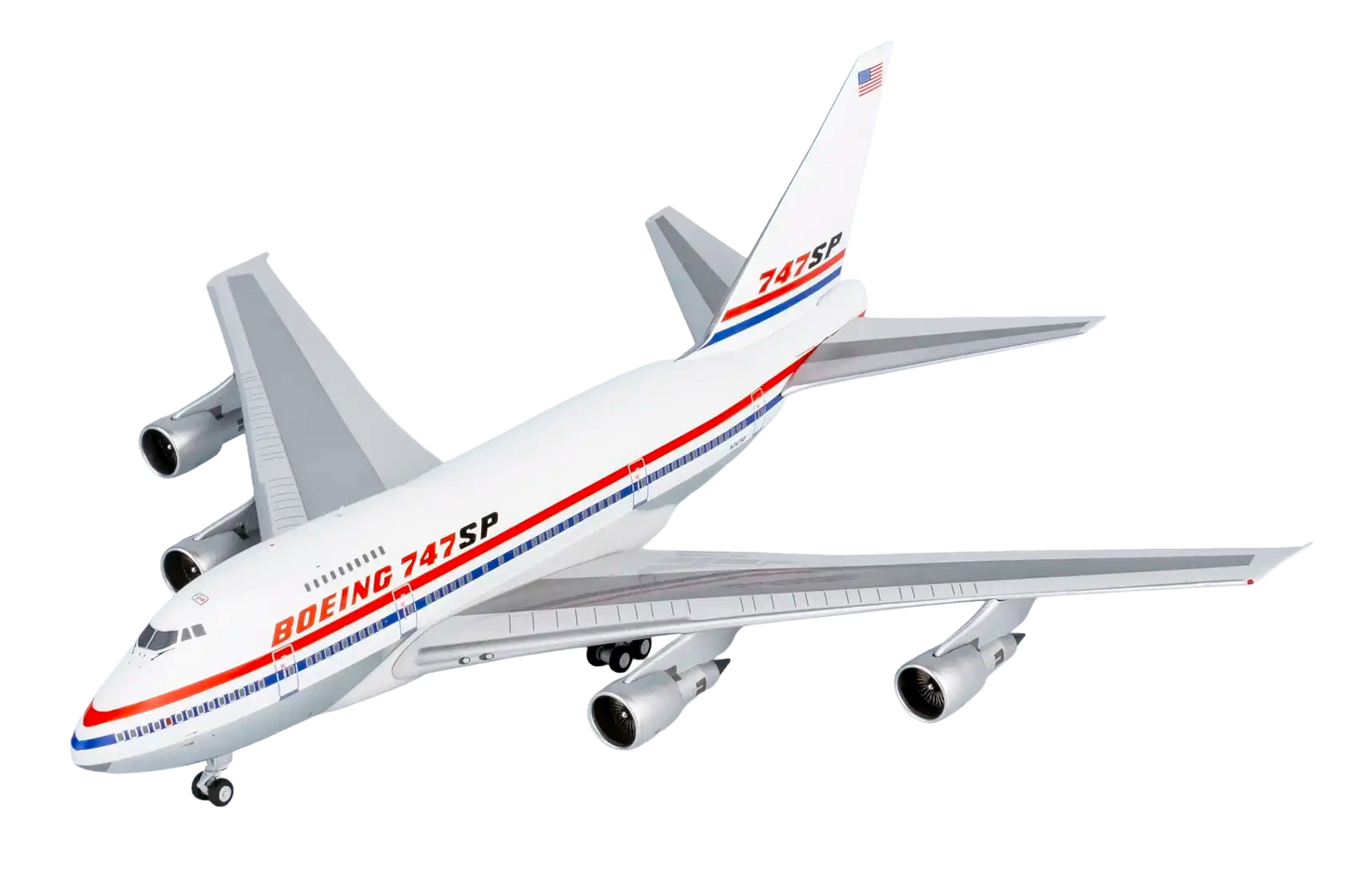 Boeing 747SP  Boeing company “house”/prototype-style livery, registration N747SP