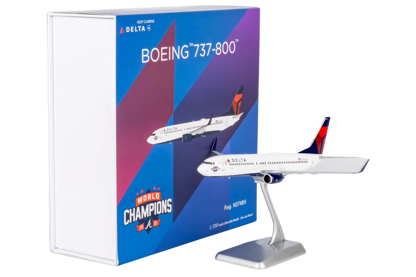 Delta Air Lines 737-800/w N3746H (Atlanta Braves' World Champions) (with stand)