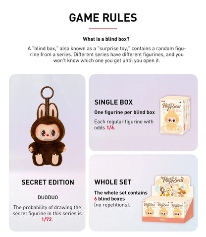 Labubu ‘Have a Seat’ Vinyl Plush Pendant – Pop Mart’s Seated-Expression Series