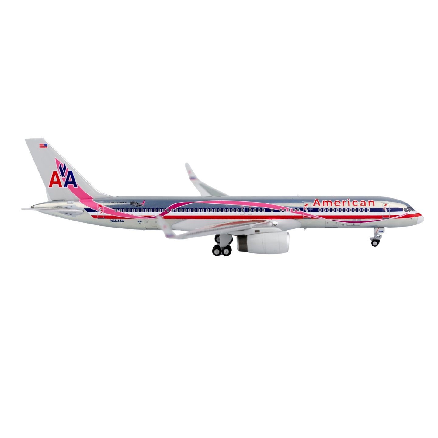 American Airlines Boeing 757‑200 (N664AA) “Breast Cancer Awareness"
