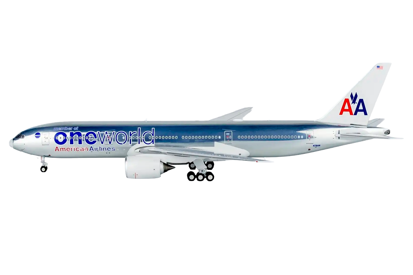 American Airlines 777-200ER N791AN (oneworld livery on chrome colors)