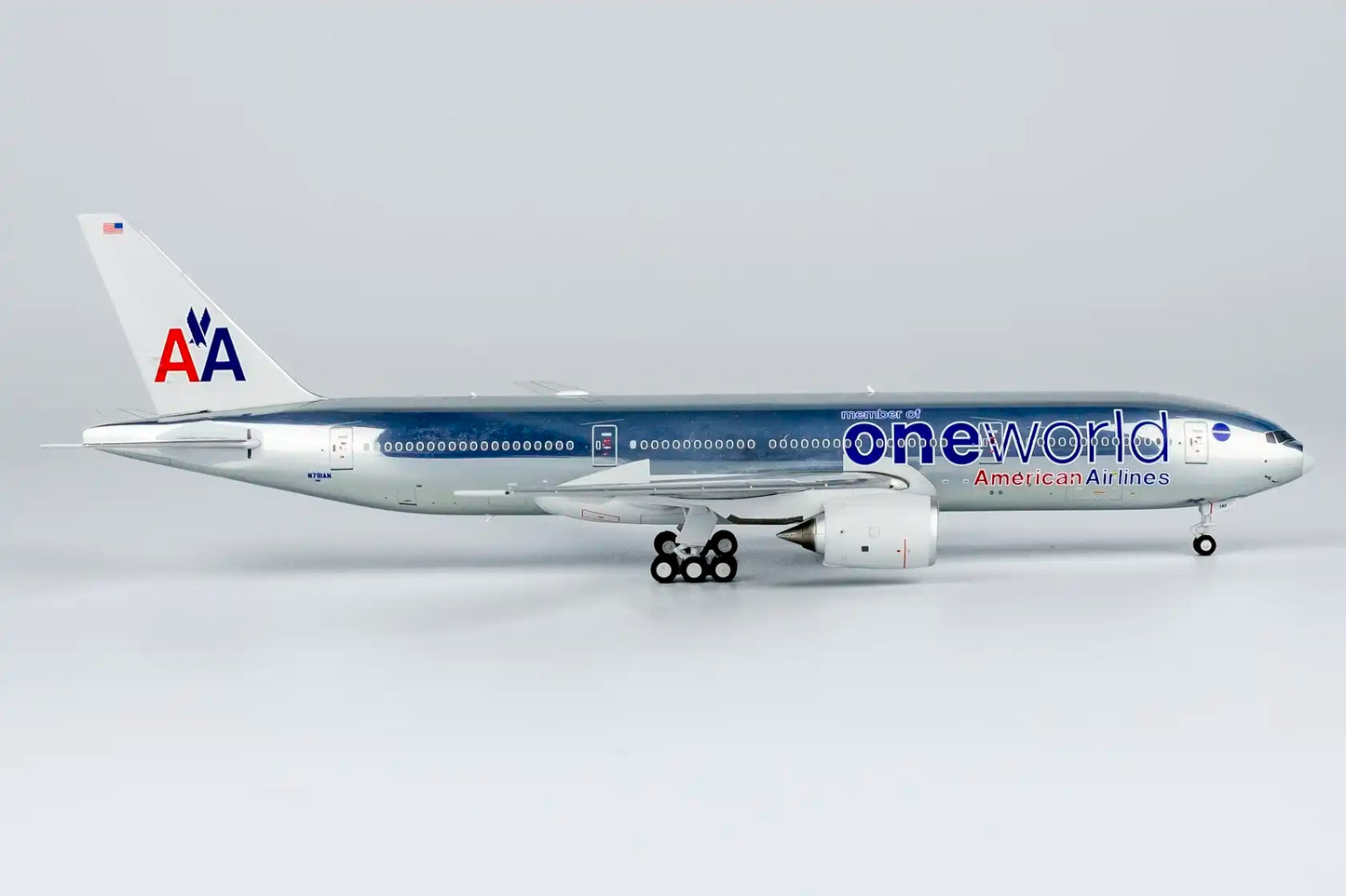 American Airlines 777-200ER N791AN (oneworld livery on chrome colors)