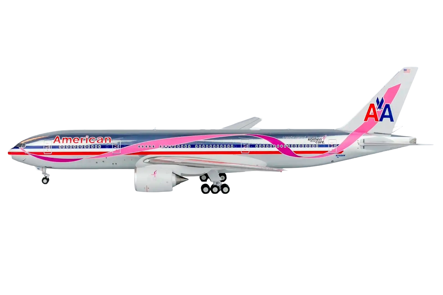 72049 American Airlines 777-200ER N759AN (Pink Ribbon livery on chrome colors)