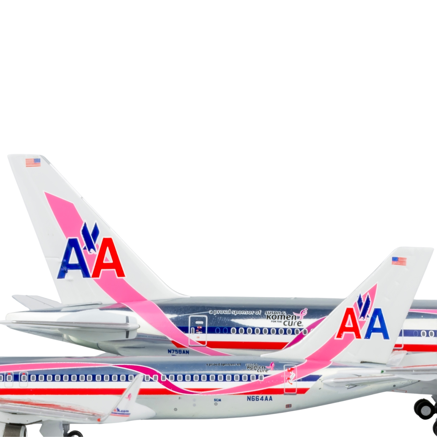 American Airlines Boeing 757‑200 (N664AA) “Breast Cancer Awareness"