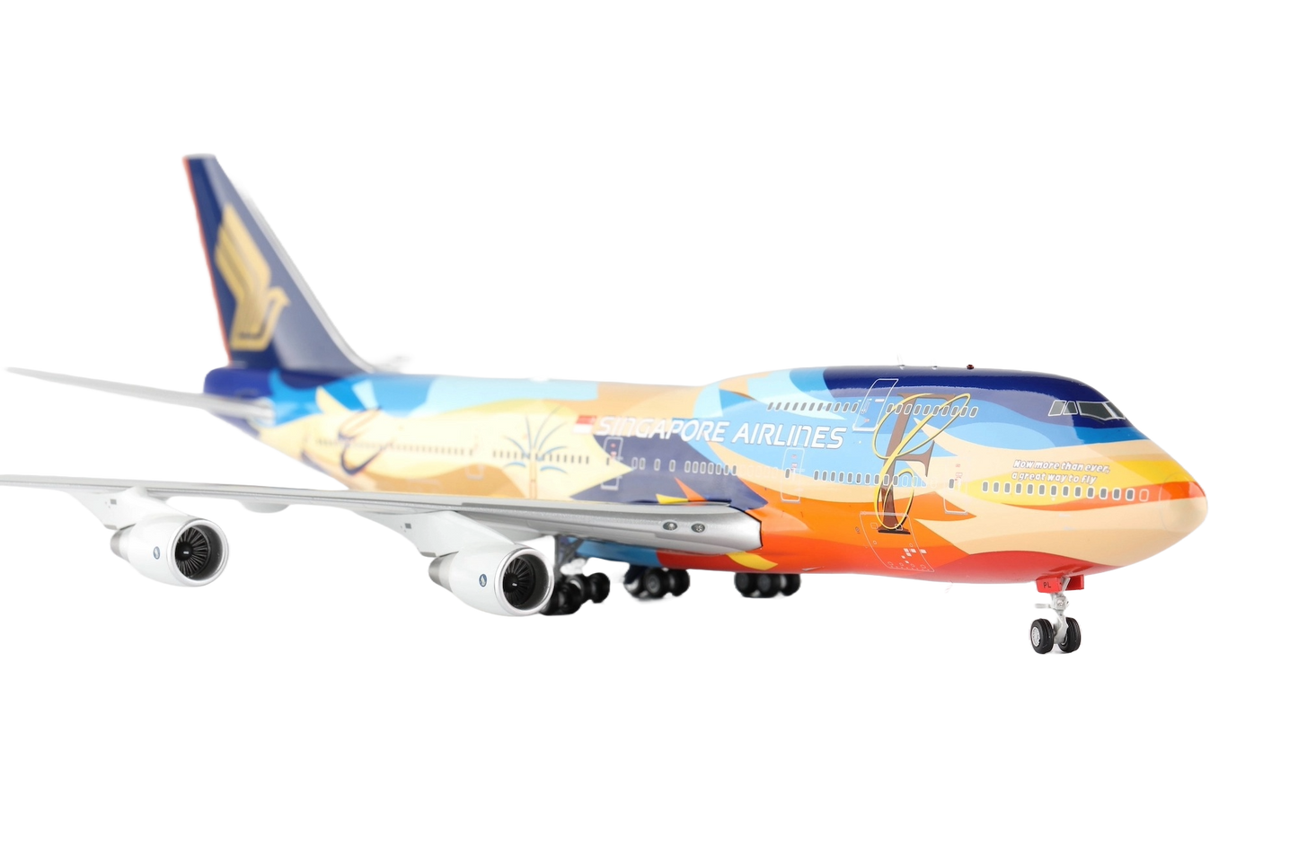 Singapore Airlines Boeing 747-400 9V-SPL "TROPICAL " (With Stands)