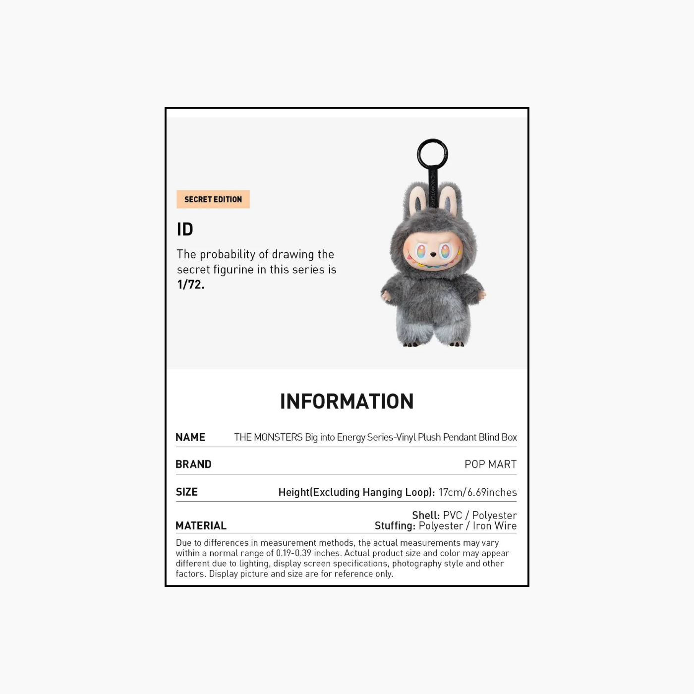 POP MART Labubu | Big Into Energy Vinyl Plush Pendant – Blind Box (Sealed & Authentic)