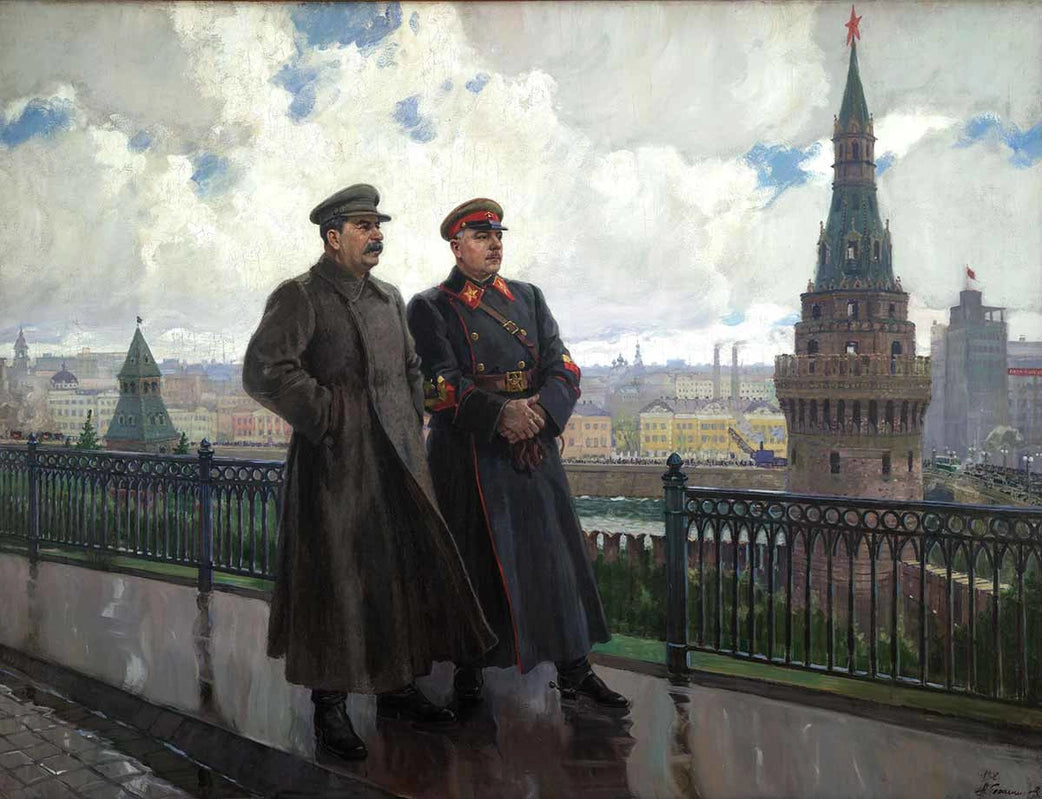 Stalin and Voroshilov in the Kremlin" (1938) Alexander Gerasimov